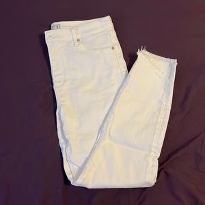 White Abercrombie&fitch skinny jeans